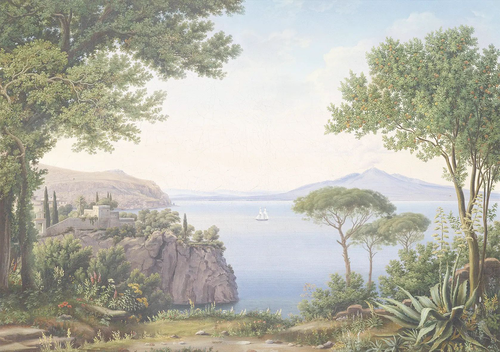 пейзаж, море, деревья, лес