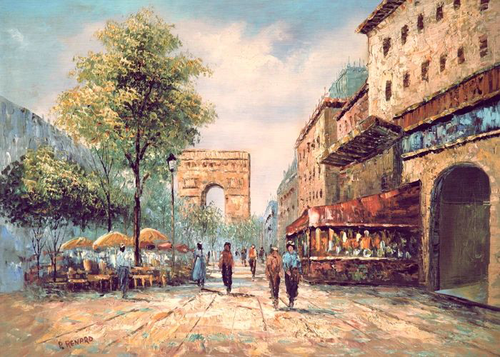 живопись, улочки, париж