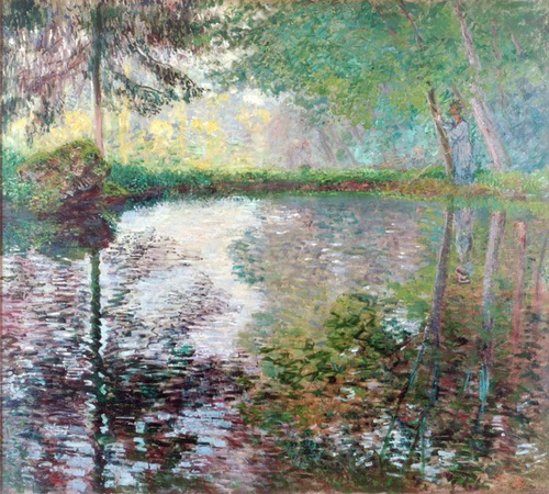 пейзаж, живопись, река