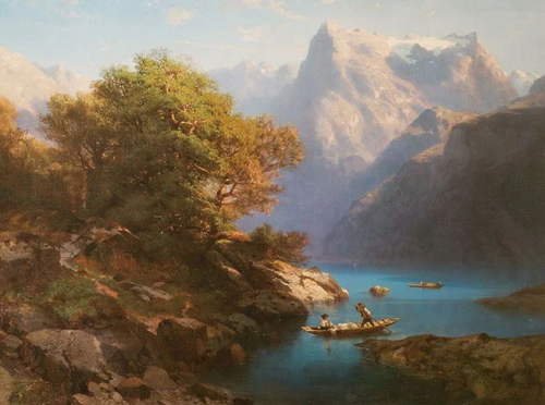 пейзаж, горы, река