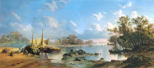 пейзаж, море, залив