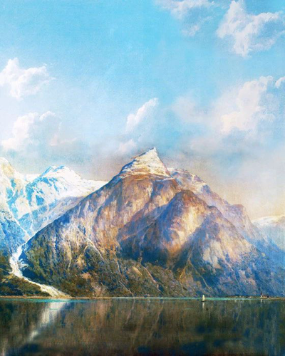 пейзаж, море, горы, вертикальные