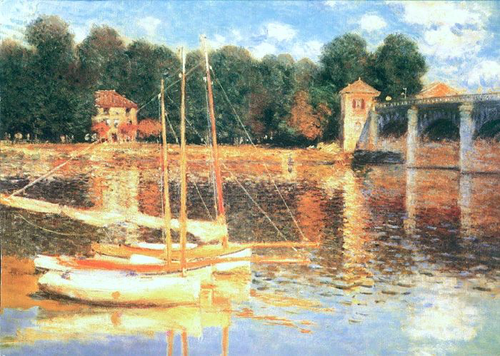 пейзаж, река, живопись