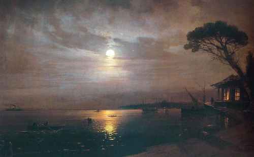 пейзаж, море, закат