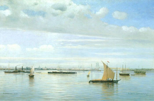 пейзаж, море, голубой