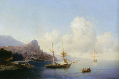 пейзаж, море, лодка