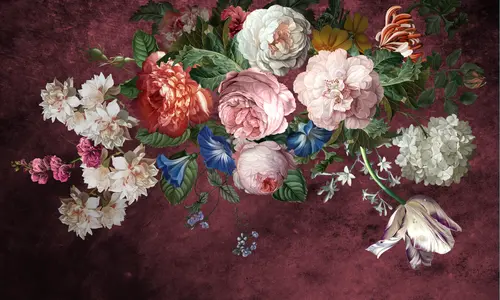 цветы, листья, растения, лепестки, пионы, розы