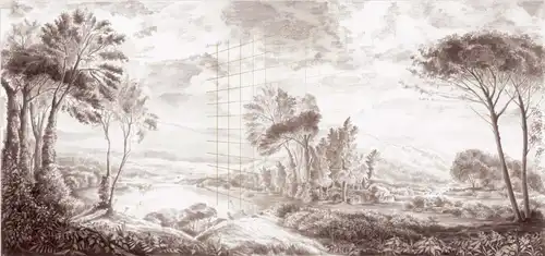 черно-белые, графика, парк, деревья, 3д