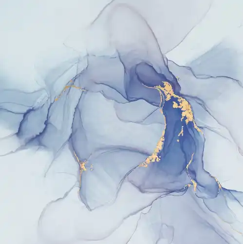 флюиды, синие, смешанные краски, квадратные