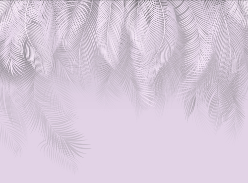 графика, листья, сиреневые