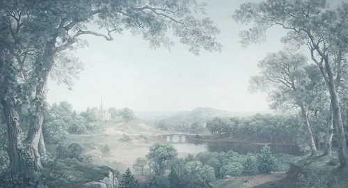 пейзаж, новинки, лес, лес вода обои, озеро лес, обои природа лес река, нарисованный лес