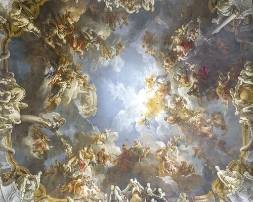 живопись, в холодных тонах, на потолок