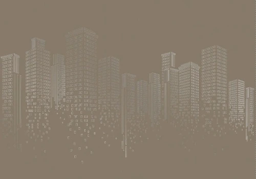 графика, мегаполис, коричневые