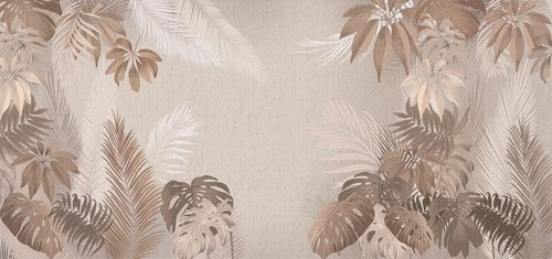 современные, бежевые, тропики, листья, горизонтальные