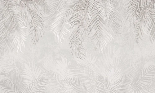 современные, листья тропические, серые