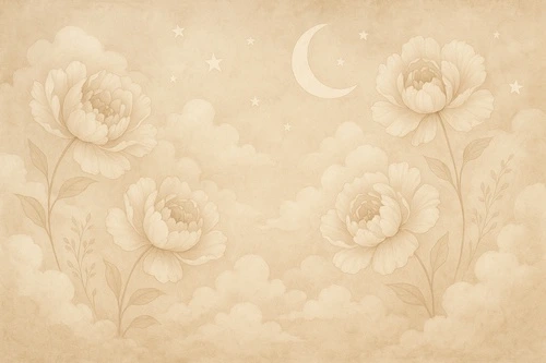 бежевые, цветочные, луна, звёзды, облака, текстурные, винтажные, ботанические, декоративные, классические