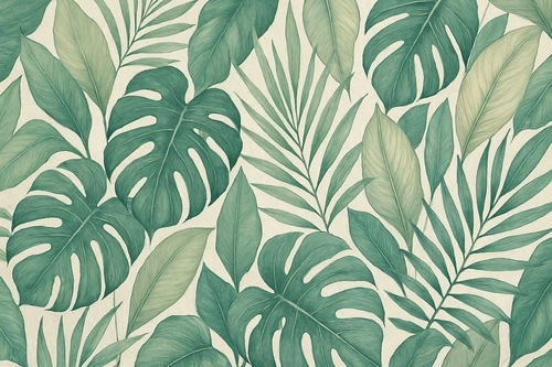 тропические листья, лесные листья, осенние листья, листья монстеры, пальмовые листья, банановые листья, большие зелёные листья, экзотические листья, листья джунглей