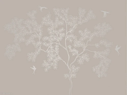 дерево, графика, серебро, бежевые