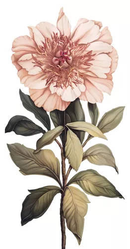 цветок, зеленые, белые