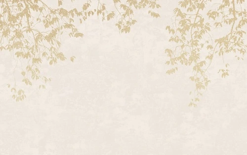 современные, ветки, веточки, светло бежевые, золотые листья