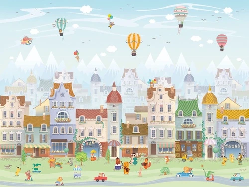 городок, детский городок, в детскую комнату, голубые