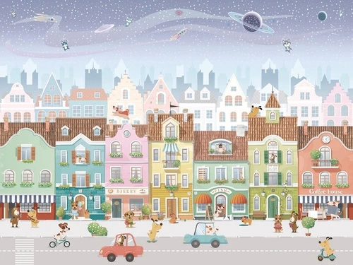 городок, детский городок, в детскую комнату, разноцветный городок