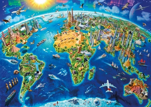 карты, в детскую комнату, ярко синие, карты с животными, детские карты