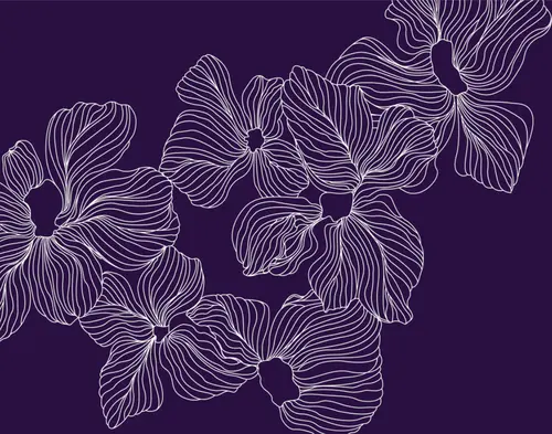линии, минимализм, цветы, современный