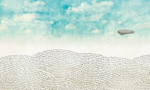 в детскую комнату, дирижабль, небо