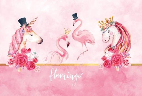 в детскую комнату, фламинго, лошадки, розовые