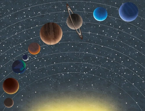 планеты, звездное небо, в детскую комнату