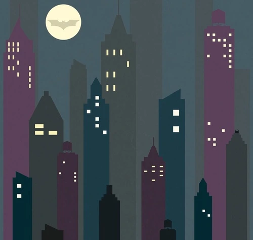 ночной город, в детскую комнату, детский городок