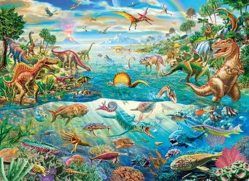 динозавры, в детскую комнату, обои динозавры, живые обои динозавры, обои с динозаврами, синие