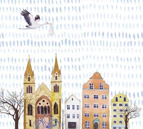 городок, детский городок, в детскую комнату, с аистом