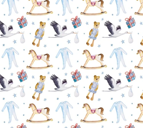 лошадки, обои с лошадками, обои с мишками, обои с аистами, в детскую комнату