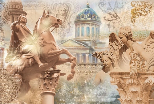 памятник петру, всадник, скульптуры, колонны, архитектура, питер, исторические, ангелы, барельеф, рукопись, золотой узор, пастельные