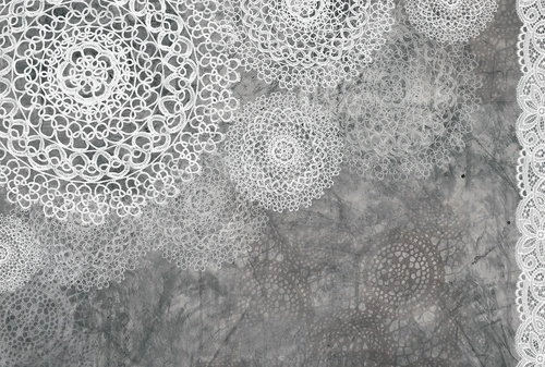 кружево, серый фон, вензеля, ажурные узоры, винтажные, текстура, орнамент, салфетки, декоративные, серые