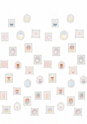 животные, обои с картинками, в детскую комнату, бледные