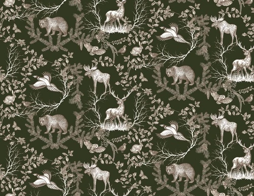 медведь, олень, лось, заяц, птицы, сова, ветки, листья, природа, лес, зелёные