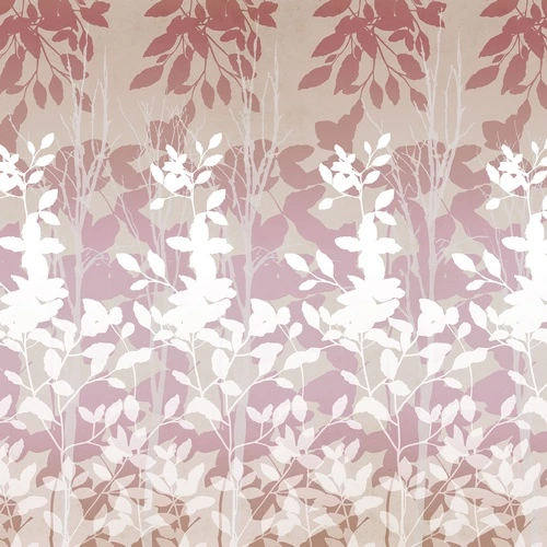 листья, силуэты, градиент, розовые, белые, фон, природа, ботаника, узор