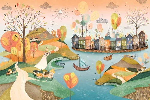 детские, в детскую комнату, детский городок, оранжевые