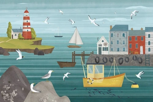 детские, в детскую комнату, детский городок, корабли, море, синие