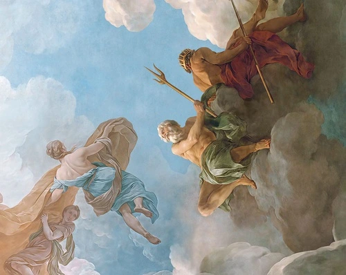 классика, картины, роспись, Зевс, Юпитер, люди, боги, греческие боги