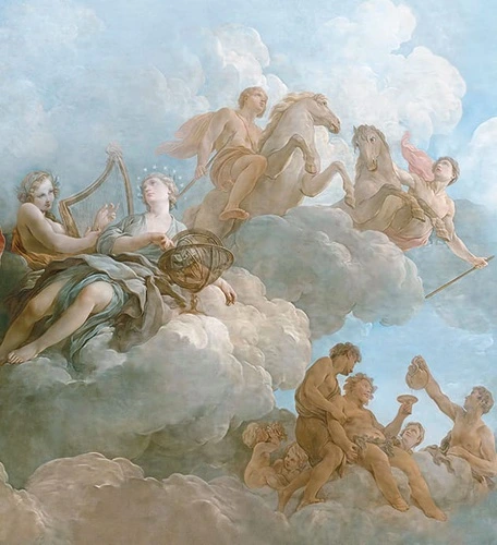 классика, картины, фигуры на облаках, люди, греческие боги