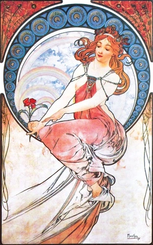 люди, картины, девушка, обои люди, красные, голубые