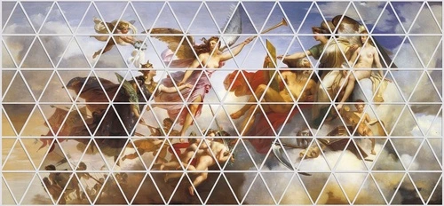 люди, витраж, картины, ангелы, на небе, боги, классические