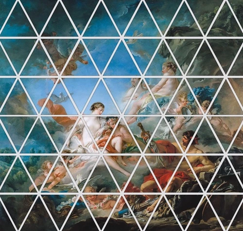 люди, витраж, картины, с ангелами, фигуры и ангелы, синие