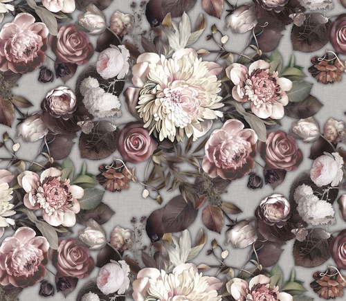 цветы, розы, пионы, листья, бутоны, бежевые, розовые