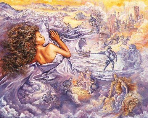 картины, живопись, современная живопись, картина, девушка, сиреневые