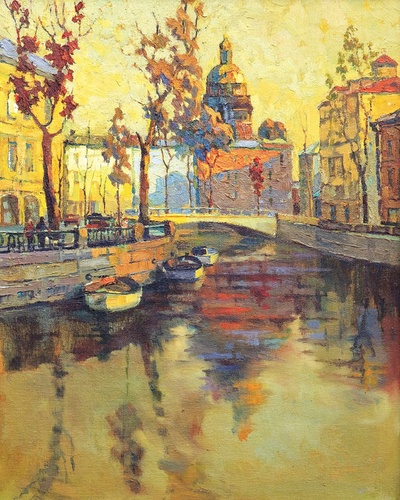 картины, живопись, улочки, санкт-петербург